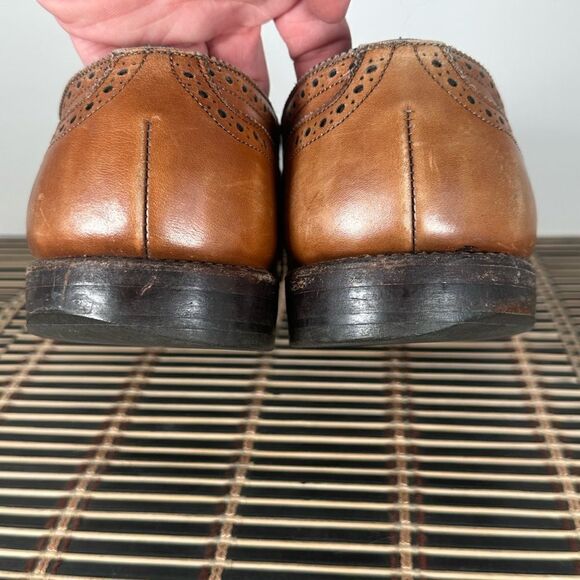 Allen Edmonds Sanford Walnut Brogue Cap Toe Leather Derby Dress Shoes Size 9.5 main image 10